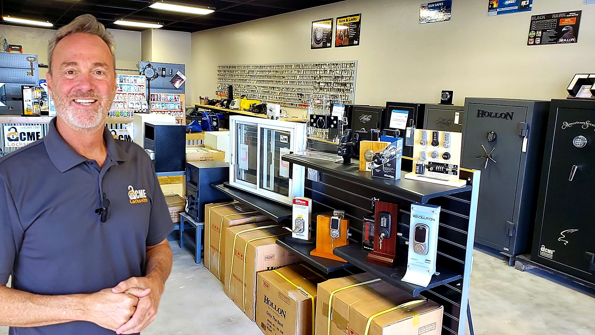 ACME Locksmith Owner at one of their four lock shops